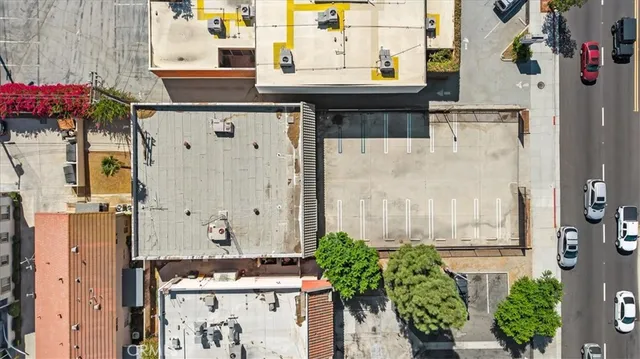 an aerial view of a city