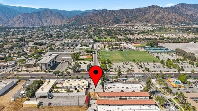 an aerial view of a city