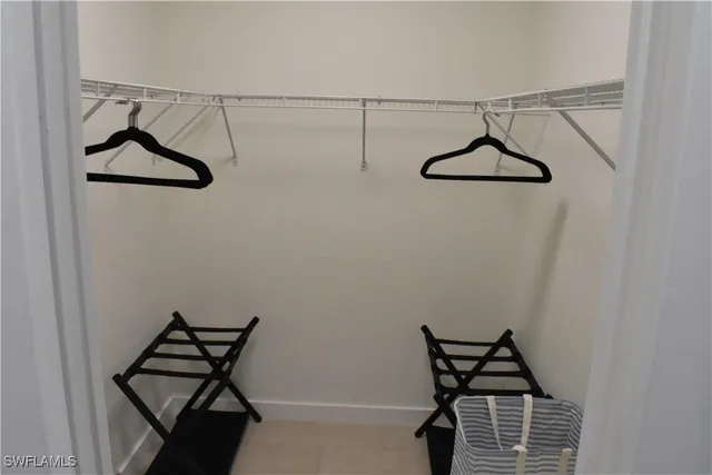 a view of a room with rack on the wall