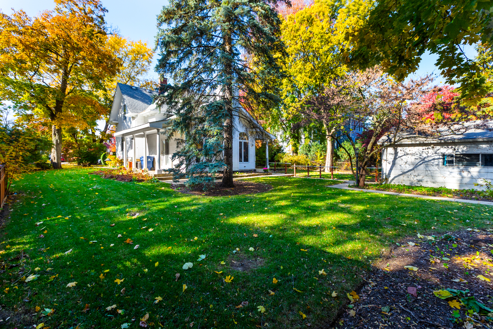 116 South Wright Street Naperville, IL 60540 - Photo 30 of 49 a view of a house with a big yard and large trees
