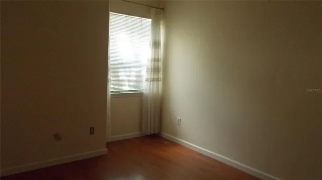 an empty room with a window