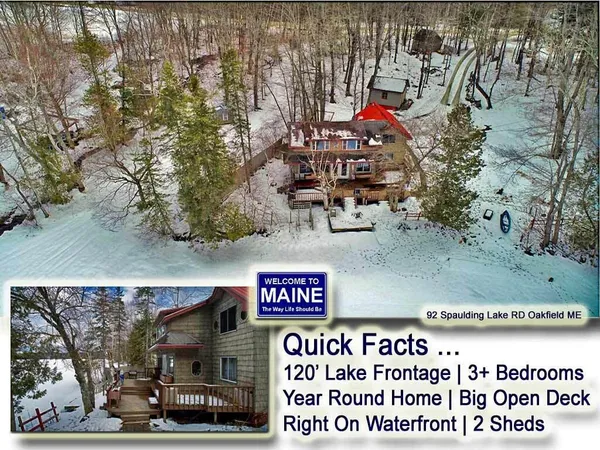 $249,500 | 92 Spaulding Lake Road, Oakfield, ME 04763
