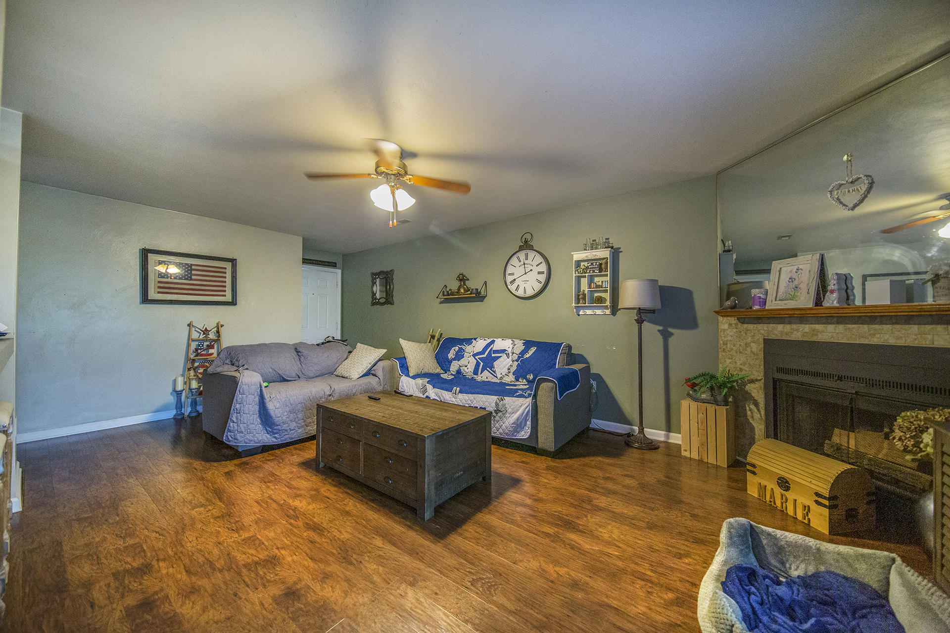3353 Forest Ridge Road Roanoke, VA 24018 - Photo 3 of 12 a living room with furniture and a fireplace