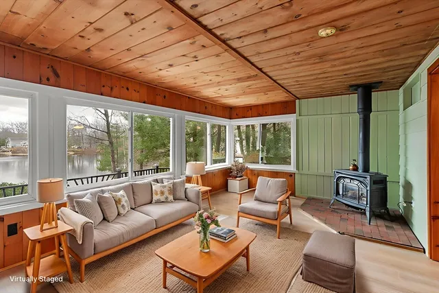 a outdoor living space with furniture