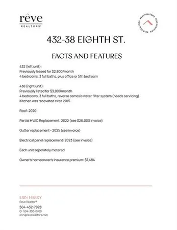 $699,000 | 432-38 Eighth Street, New Orleans, LA 70115