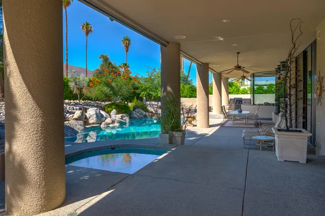 a house view with a outdoor space