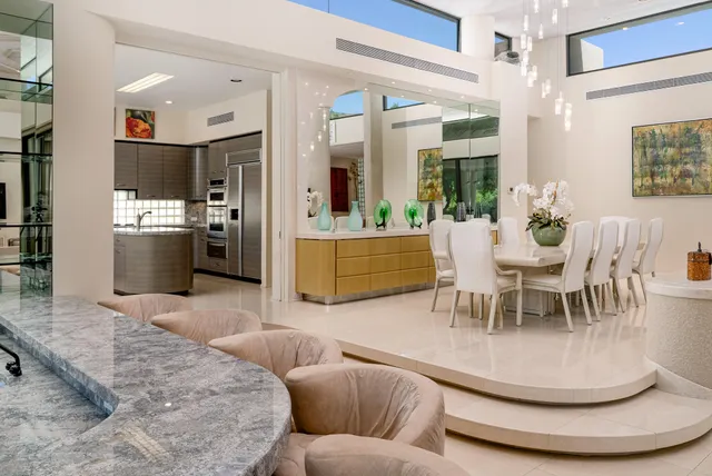 a living room with furniture and a couch