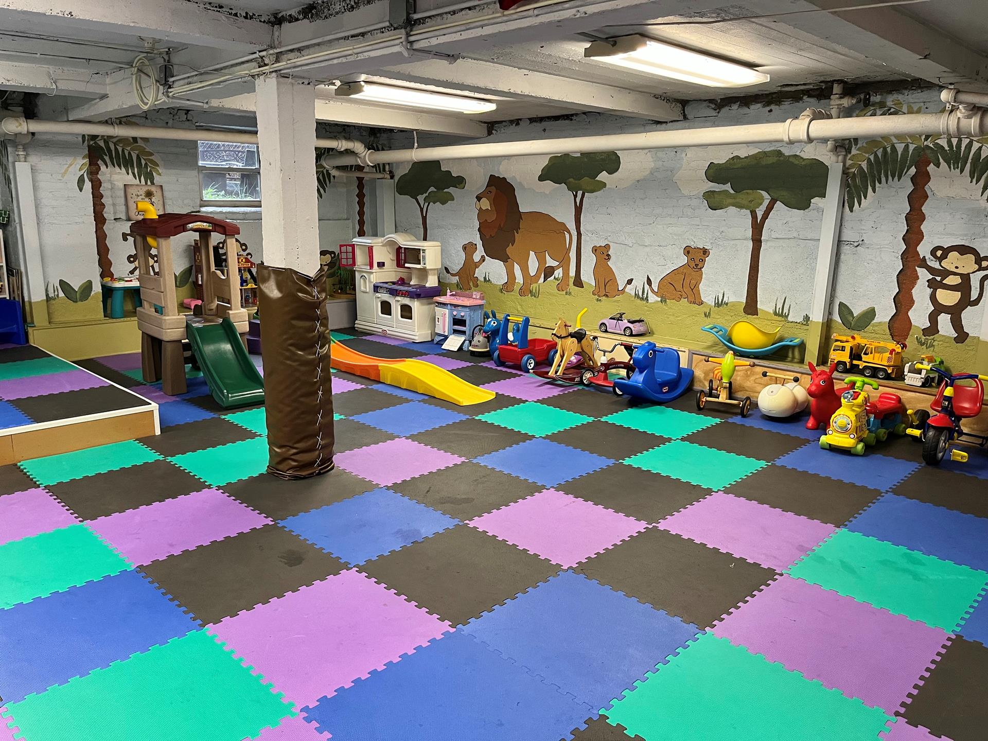 86-10 34th Avenue, Unit 113 Queens, NY 11372 - Photo 10 of 13 a room with lots of baby toys and many windows