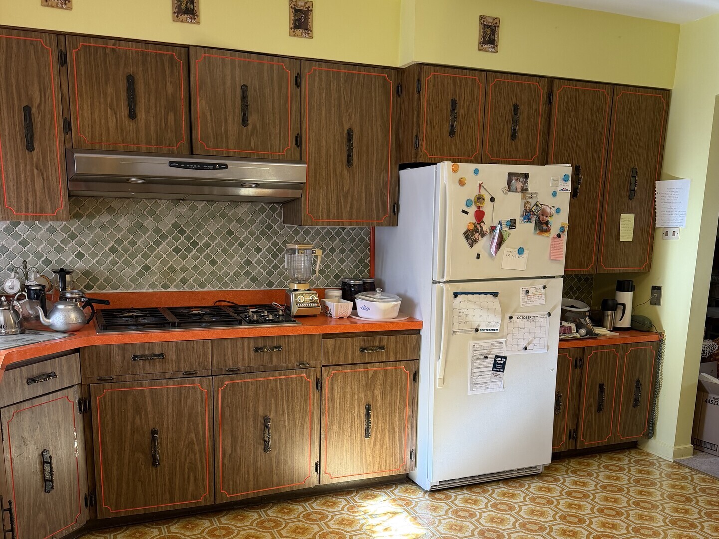 9037 Chester Avenue Niles, IL 60714 - Photo 5 of 12 a kitchen with refrigerator and cabinets