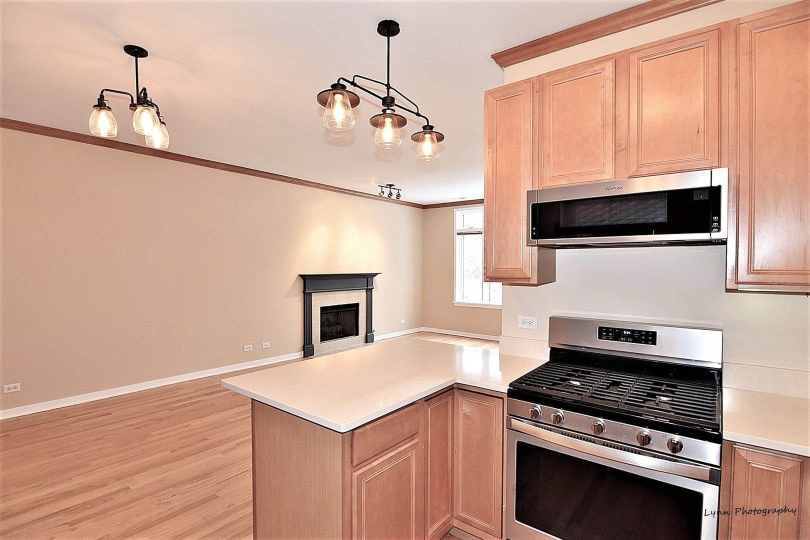 1311 West Fillmore Street, Unit B Chicago, IL 60607 - Photo 9 of 25 a kitchen with a stove and a microwave