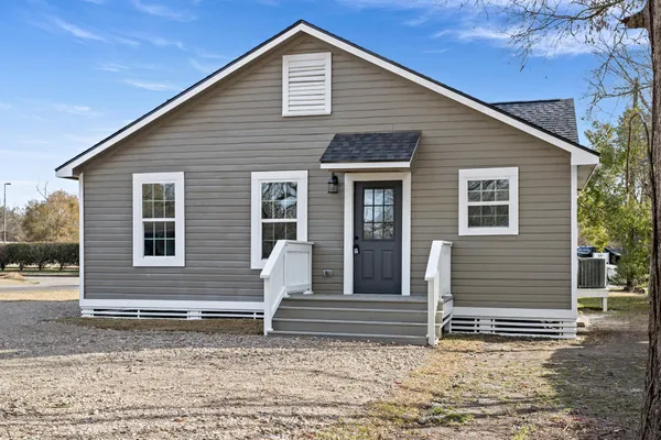 a front view of a house