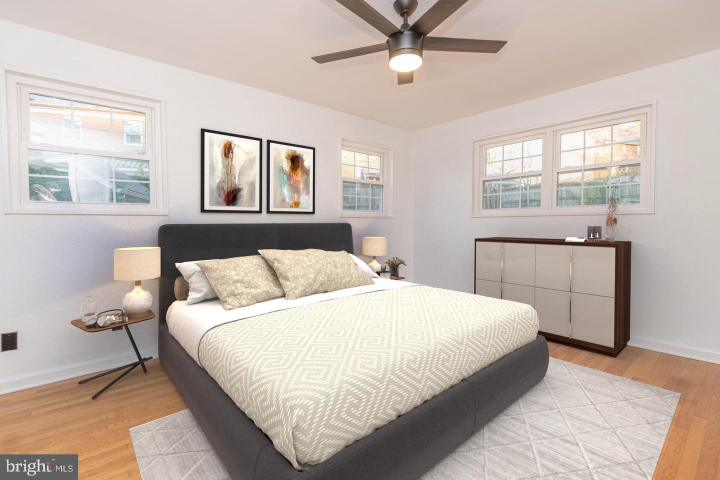 1323 Fernway Road Northwest Washington, DC 20012 - Photo 11 of 24 a bedroom with a large bed and a window