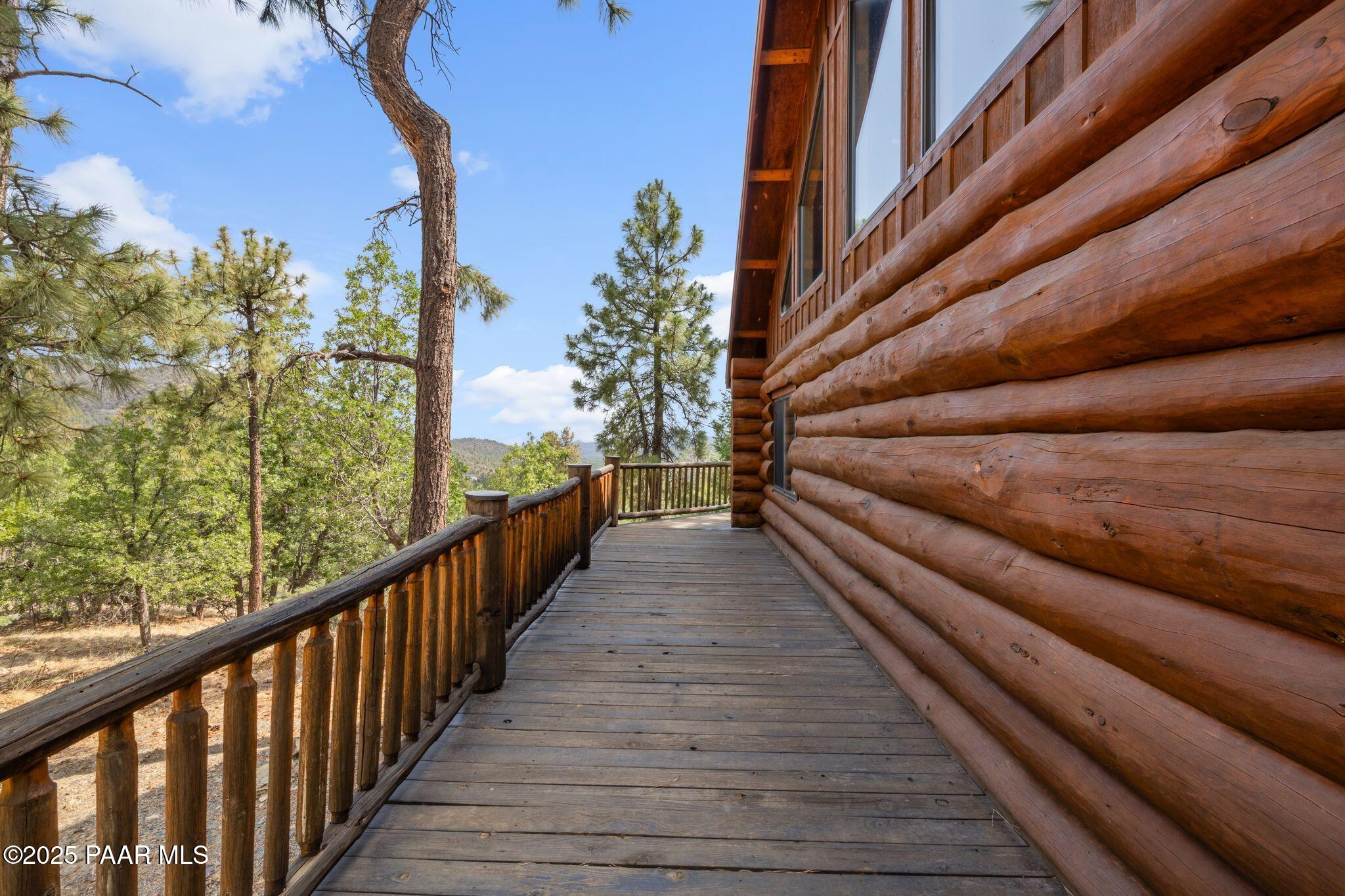 4575 East Combination Lane Prescott, AZ 86303 - Photo 43 of 50 a view of a balcony with wooden floor and stairs