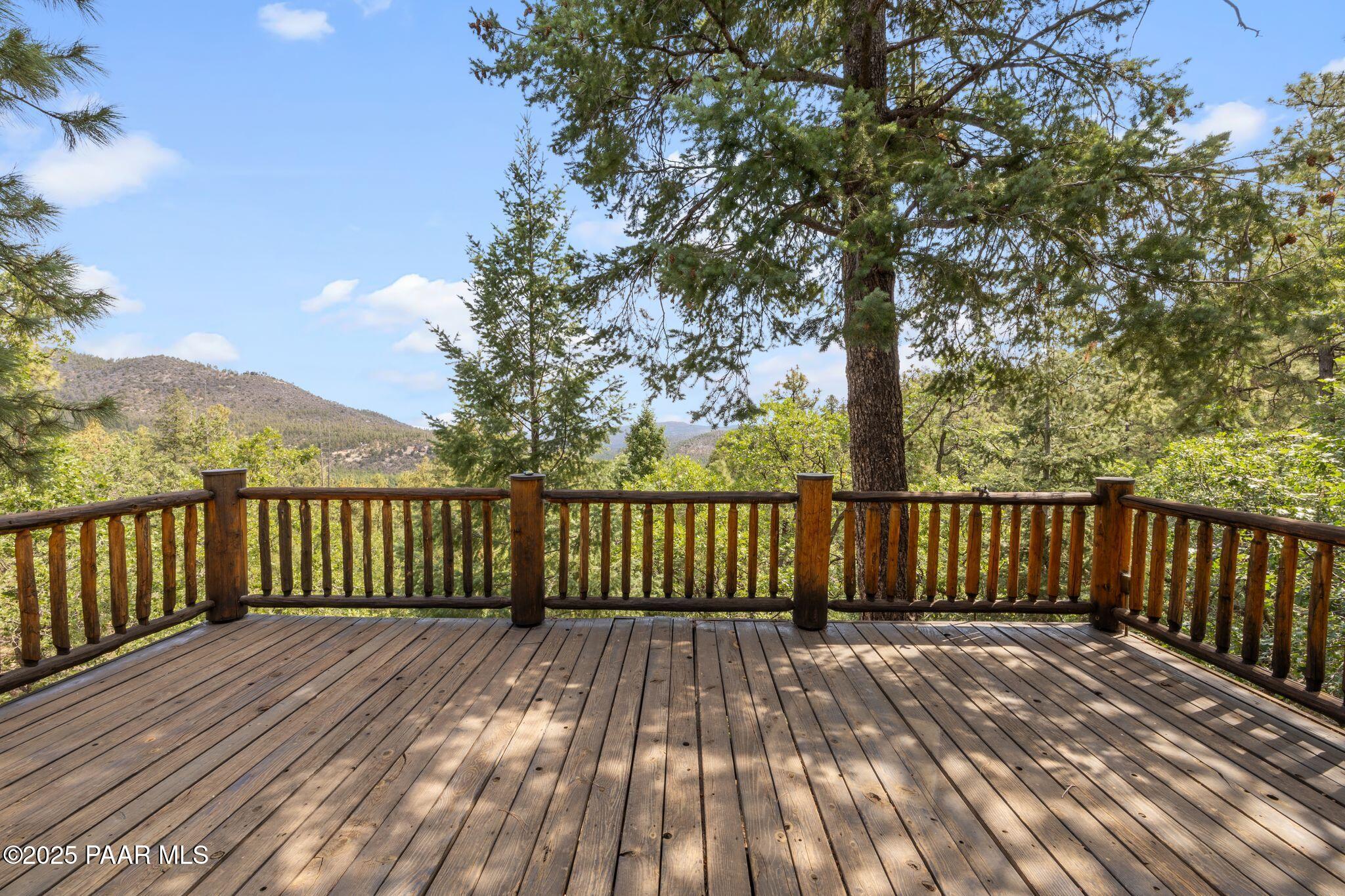 4575 East Combination Lane Prescott, AZ 86303 - Photo 46 of 50 a view of balcony with wooden floor and fence