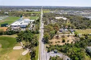 a view of a lake with a city