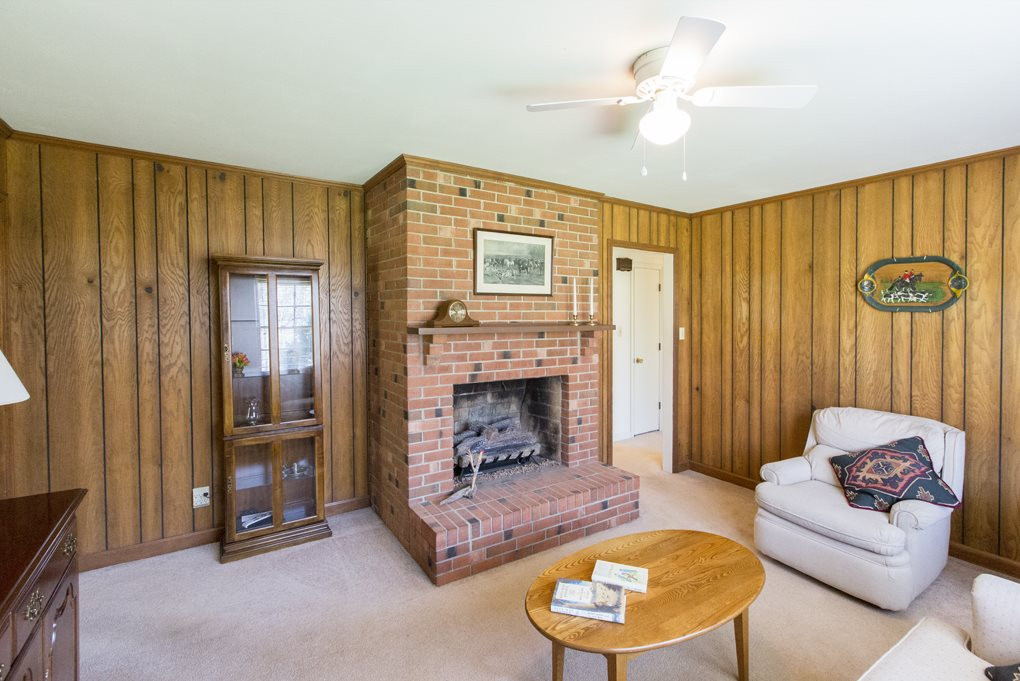 9313 Quail Roost Road Bahama, NC 27503 - Photo 11 of 25 Family Room with Masonry Fireplace