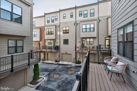 a view of a garage of the house