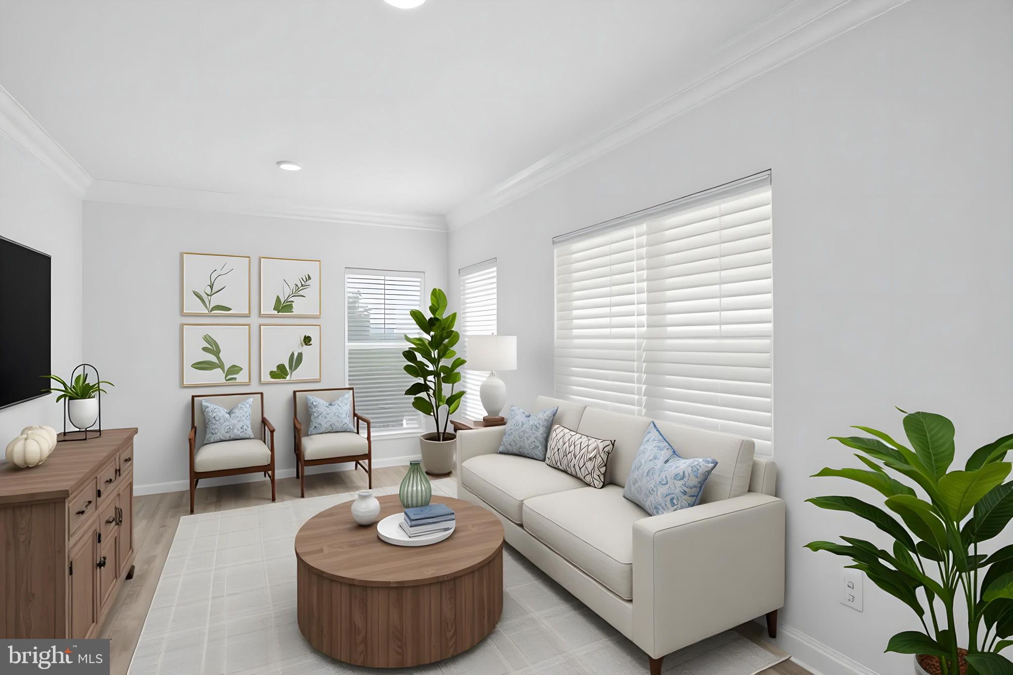 Virtually Staged Formal LR/Flexroom.