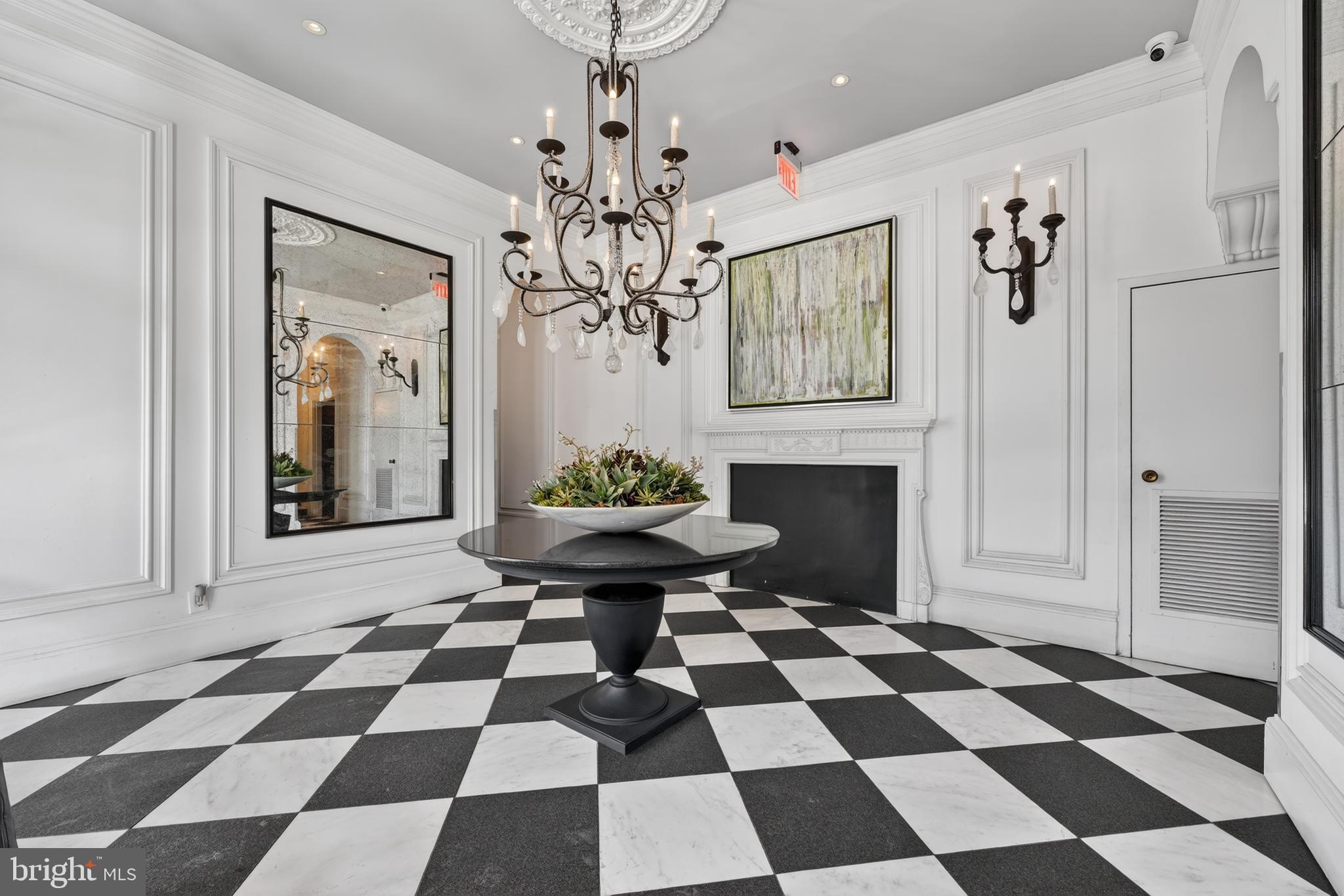 2001 16th Street Northwest, Unit 307 Washington, DC 20009 - Photo 16 of 27 a black and white checkered floor with a black white checkered floor