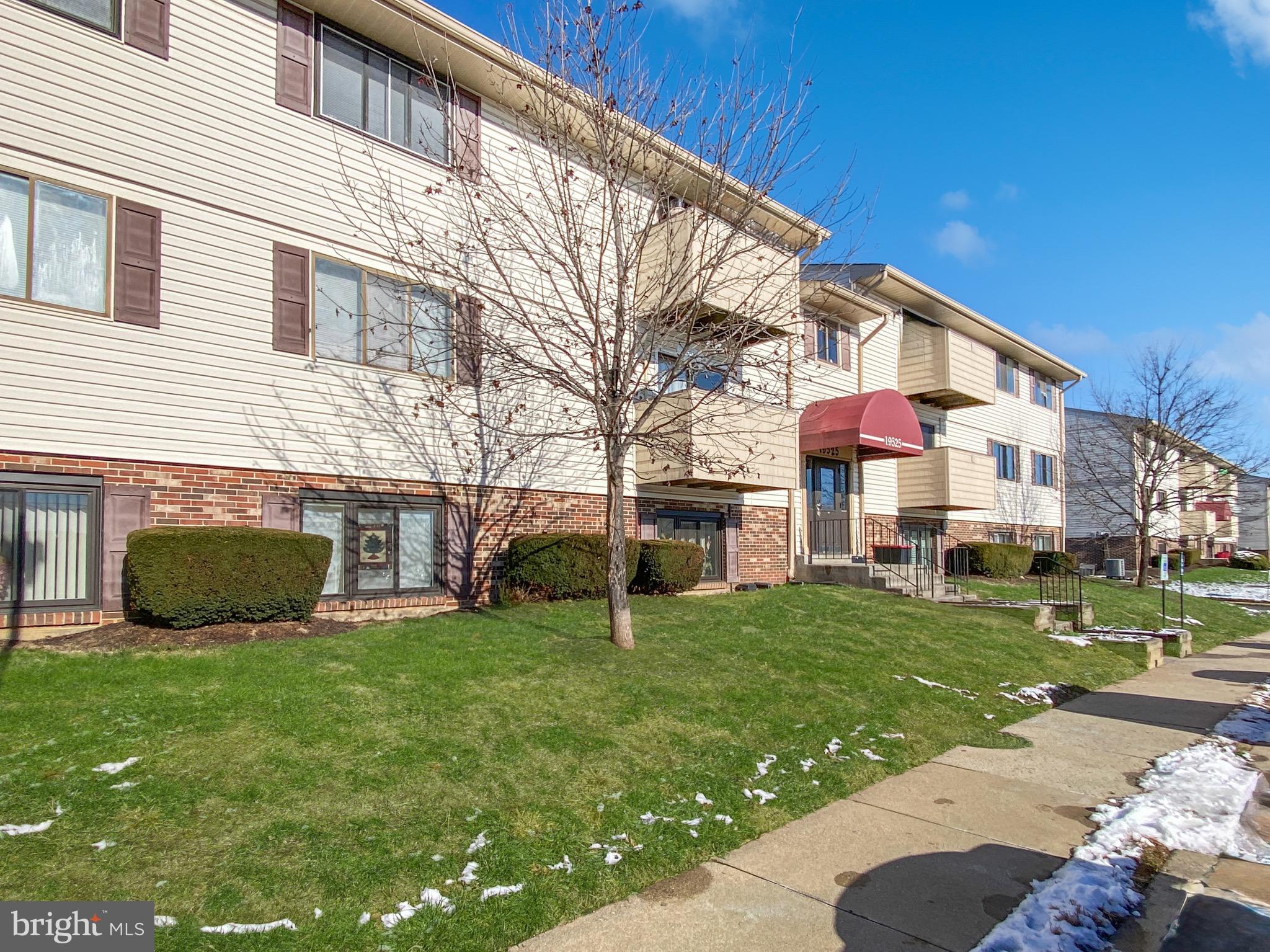 Garden-style Condo building with secured entrance