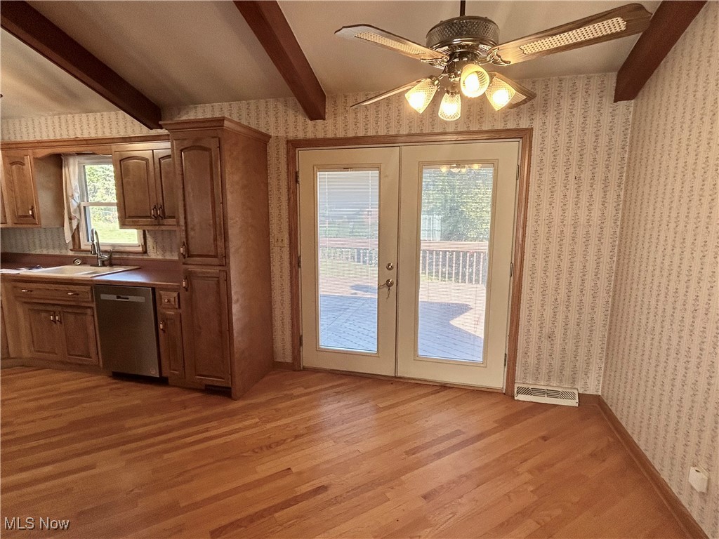 399 Abbyshire Road Green, OH 44319 - Photo 17 of 48 View of kitchen french doors leading out to the deck
