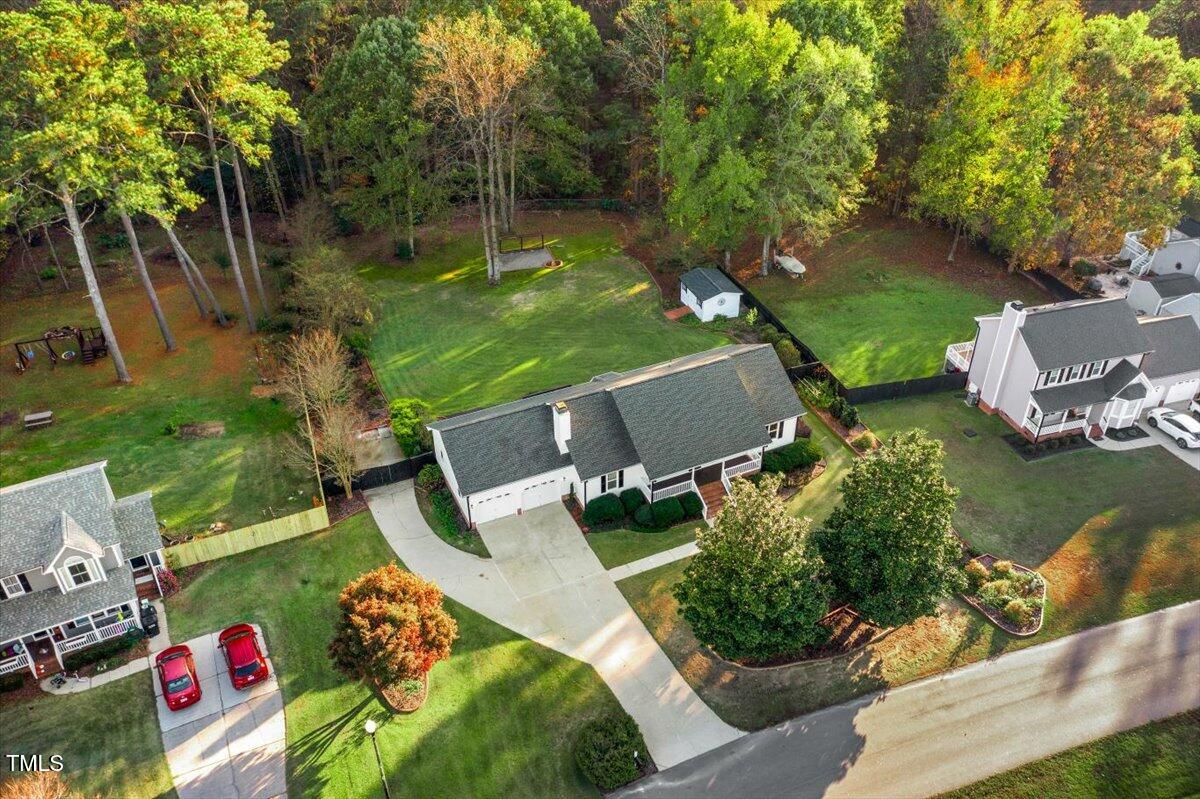 620 Trunecek Circle Raleigh, NC 27603 - Photo 34 of 53 an aerial view of a house with outdoor space