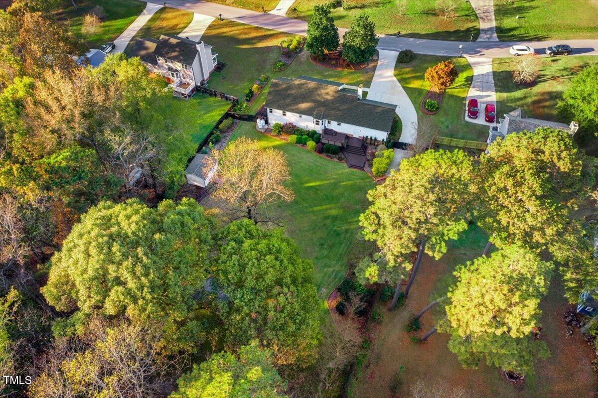 620 Trunecek Circle Raleigh, NC 27603 - Photo 42 of 53 an aerial view of a house with a yard swimming pool outdoor seating and yard