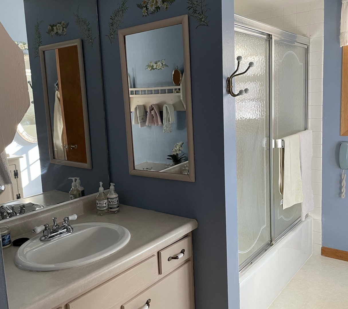 216 Pauline Drive Elgin, IL 60123 - Photo 5 of 20 a bathroom with a sink and a mirror