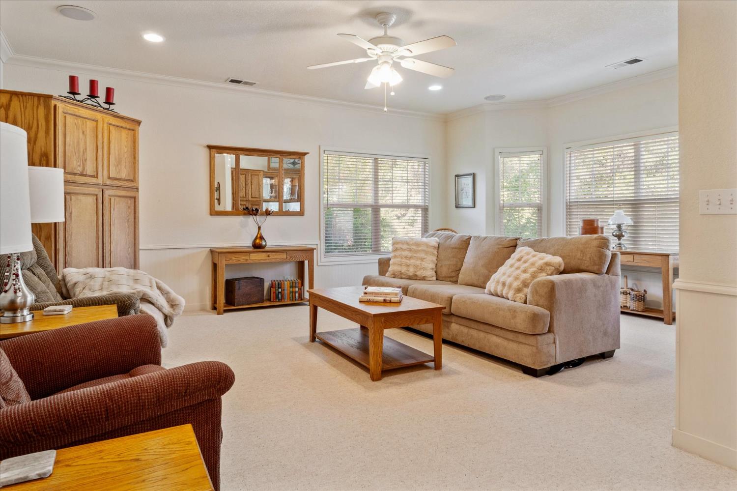 476 Fiddler Court Angels Camp, CA 95222 - Photo 5 of 40 a living room with furniture ceiling fan and a window