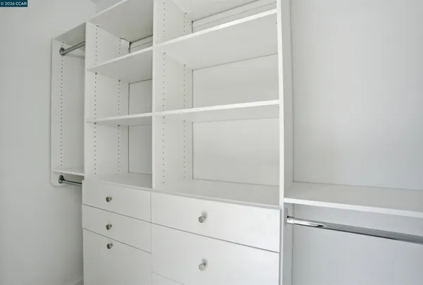 a close view of closet