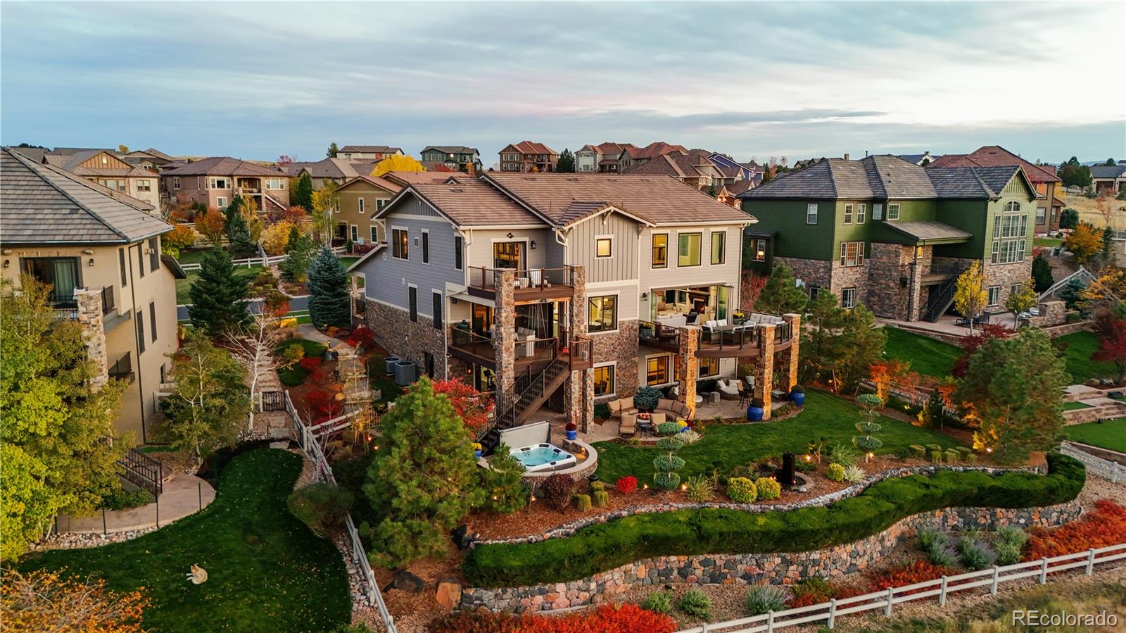 10785 Sundial Rim Road Highlands Ranch, CO 80126 - Photo 43 of 43 an aerial view of a house