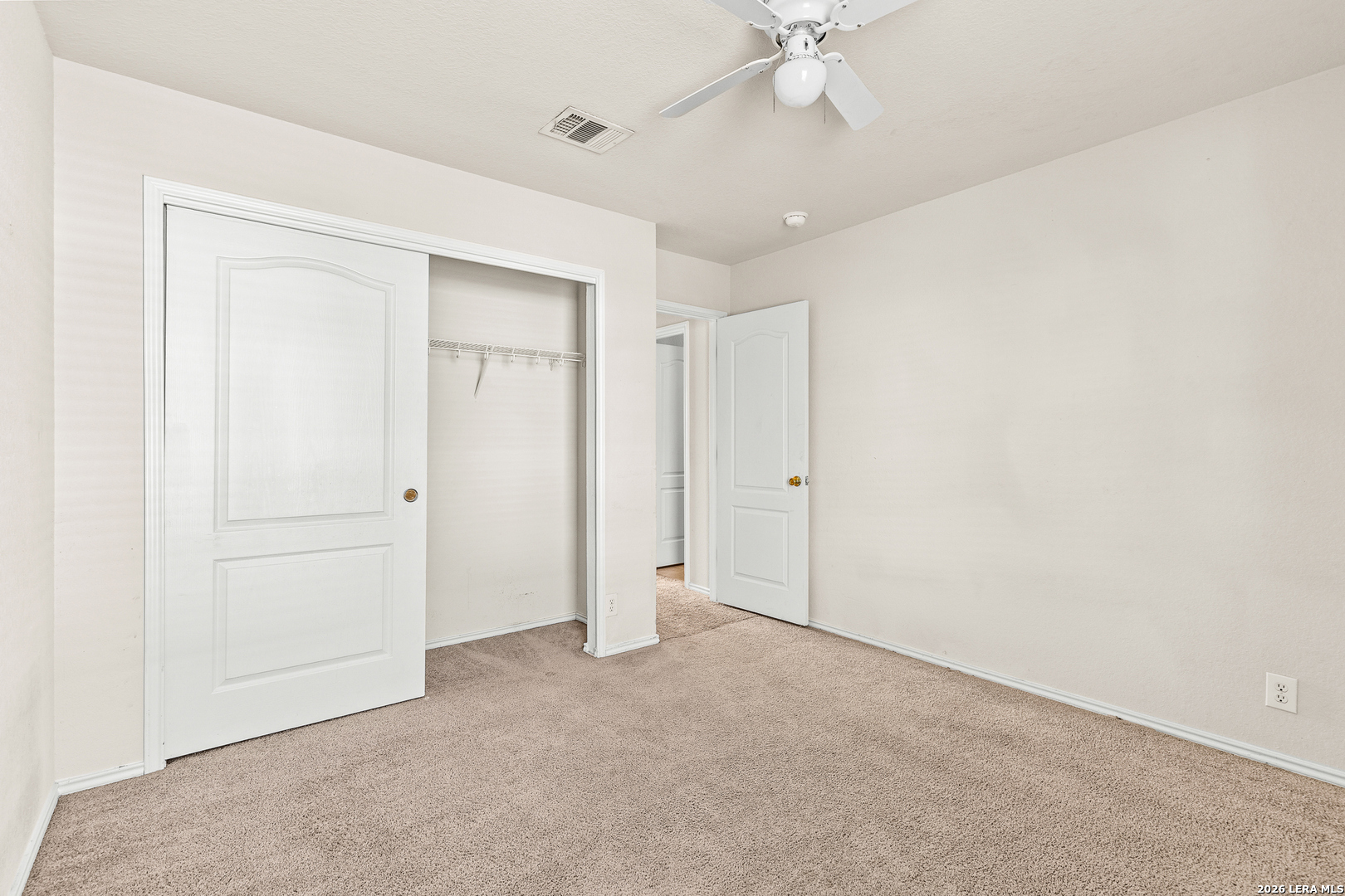 128 Pilot Cibolo, TX 78108 - Photo 37 of 49 an empty room with a ceiling fan and closet area