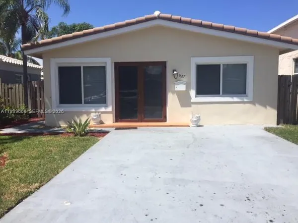 a front view of a house