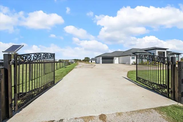 a view of a lake with a big yard