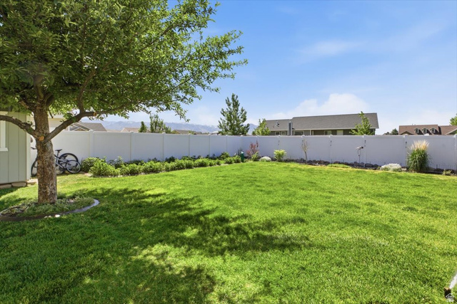 772 East 600 South Preston, ID 83263 - Photo 30 of 35 Expansive green lawn with established perimeter landscaping and a mature shade tree