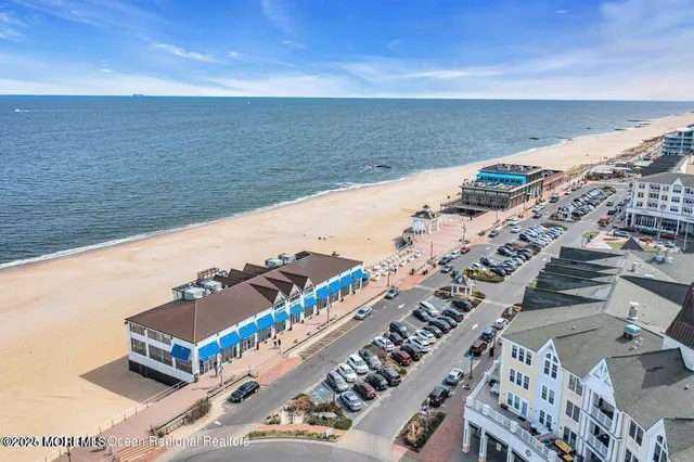a view of an ocean and beach