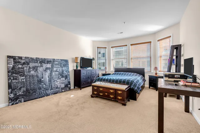 a living room with furniture rug and window