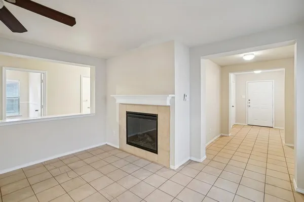 a view of a livingroom with a fireplace