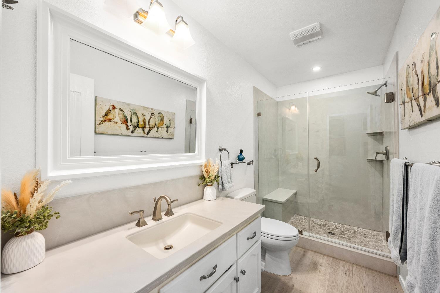 1049 Kimi Way Placerville, CA 95667 - Photo 26 of 66 a bathroom with a sink a toilet and shower