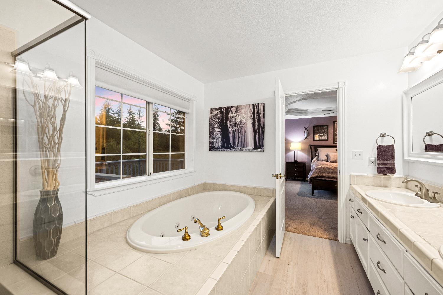 1049 Kimi Way Placerville, CA 95667 - Photo 36 of 66 a bathroom with a tub sink and mirror