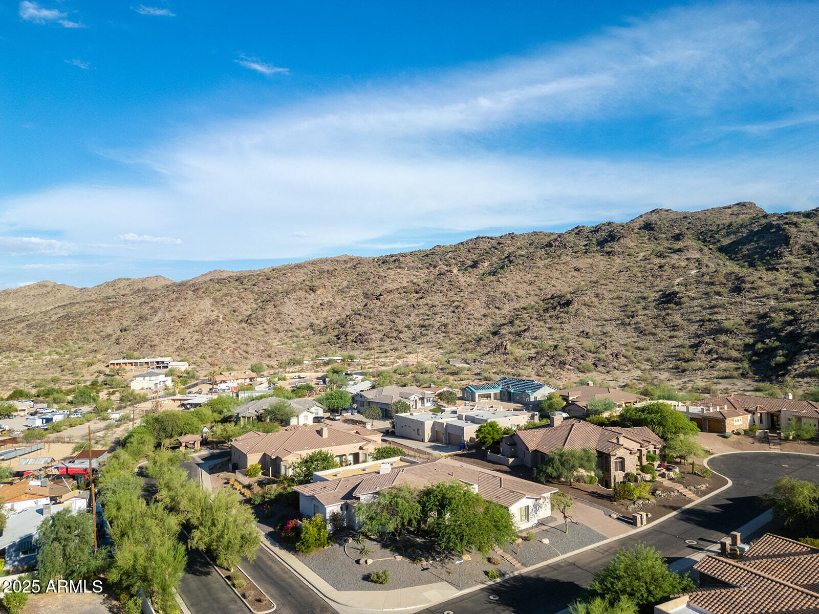 an aerial view of multiple house