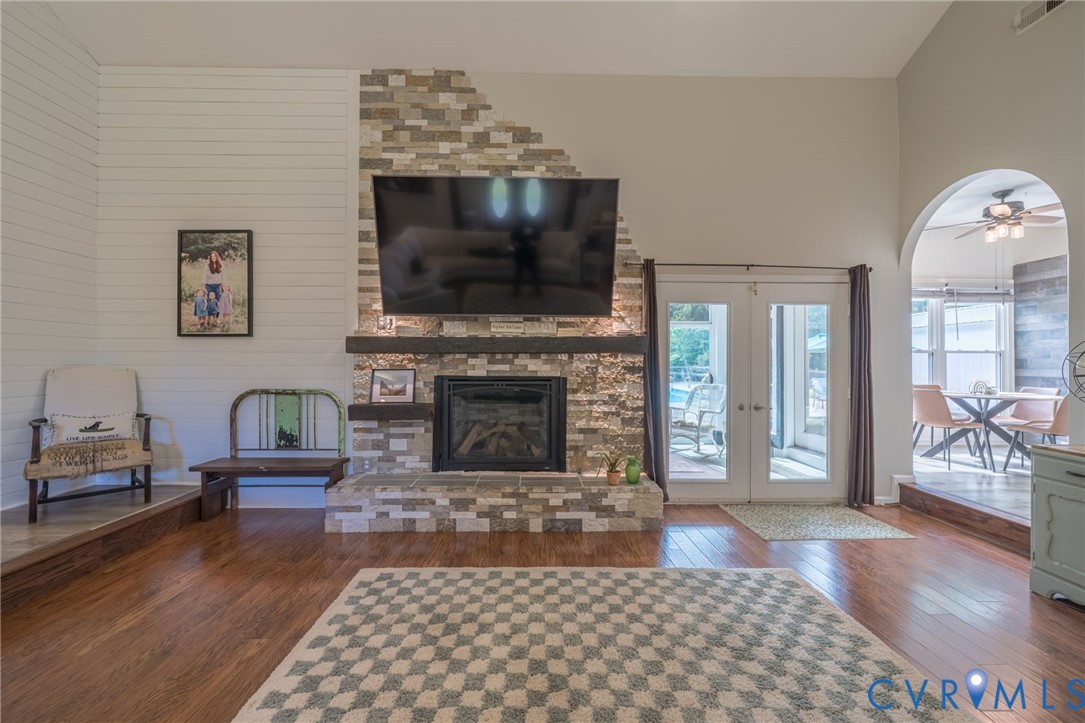 12700 Coalboro Road Chesterfield, VA 23838 - Photo 17 of 50 Living area featuring a stone-faced fireplace with