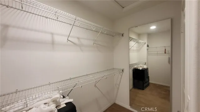 a view of a walk in closet