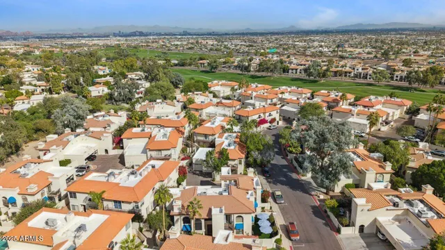 an aerial view of multiple house
