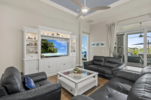 a bedroom with a bed and a walk in closet