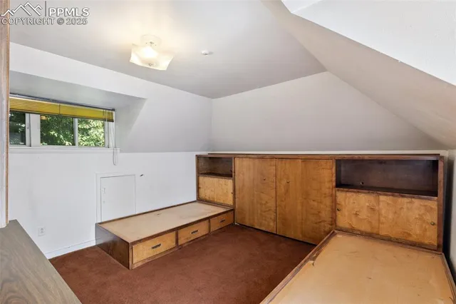 a car is parked in a garage