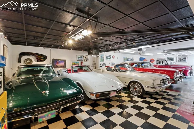 a car parked in garage