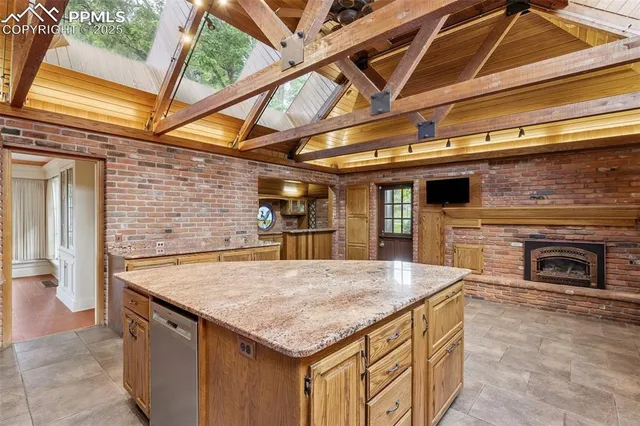a view of a porch in front of a house