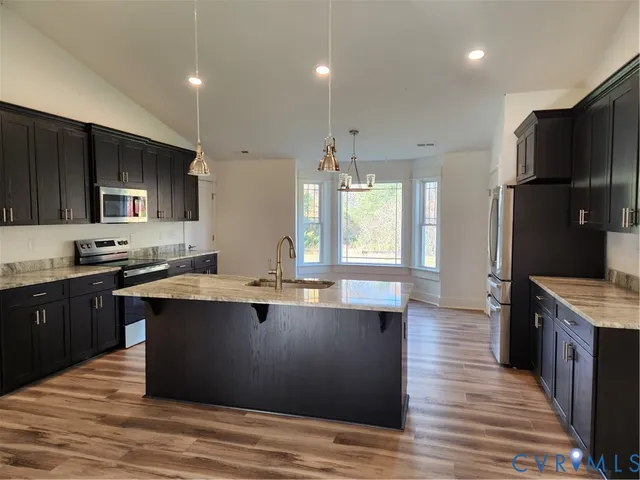 a living room with a fireplace
