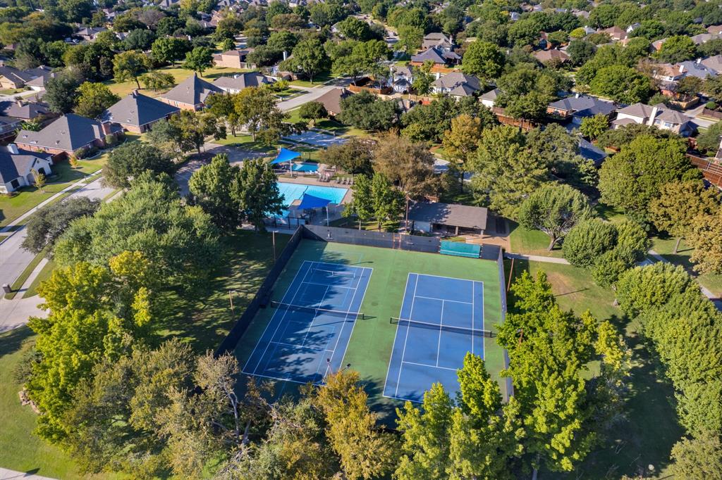 6512 Mc Cormick Ranch Court Plano, TX 75023 - Photo 33 of 40 an aerial view of residential house with outdoor space and swimming pool